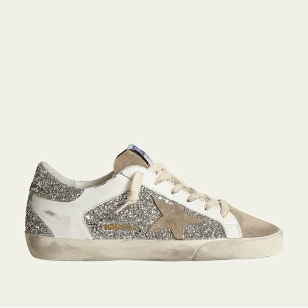 GOLDEN GOOSE
Superstar Leather Glitter Low-Top Sneakers